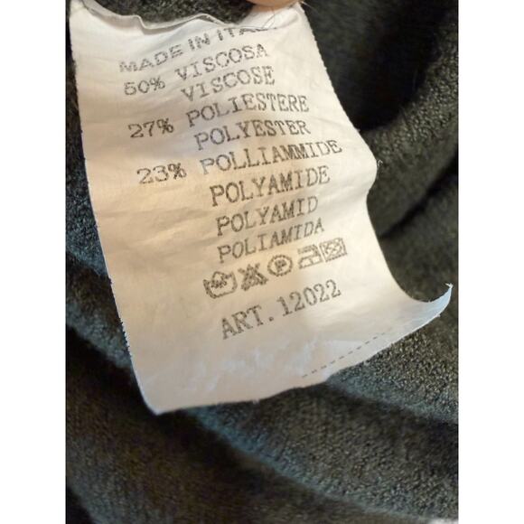 Alexandre Laurent Sweater Green Solid Est. Sz LG Classic Chic - Picture 3 of 5